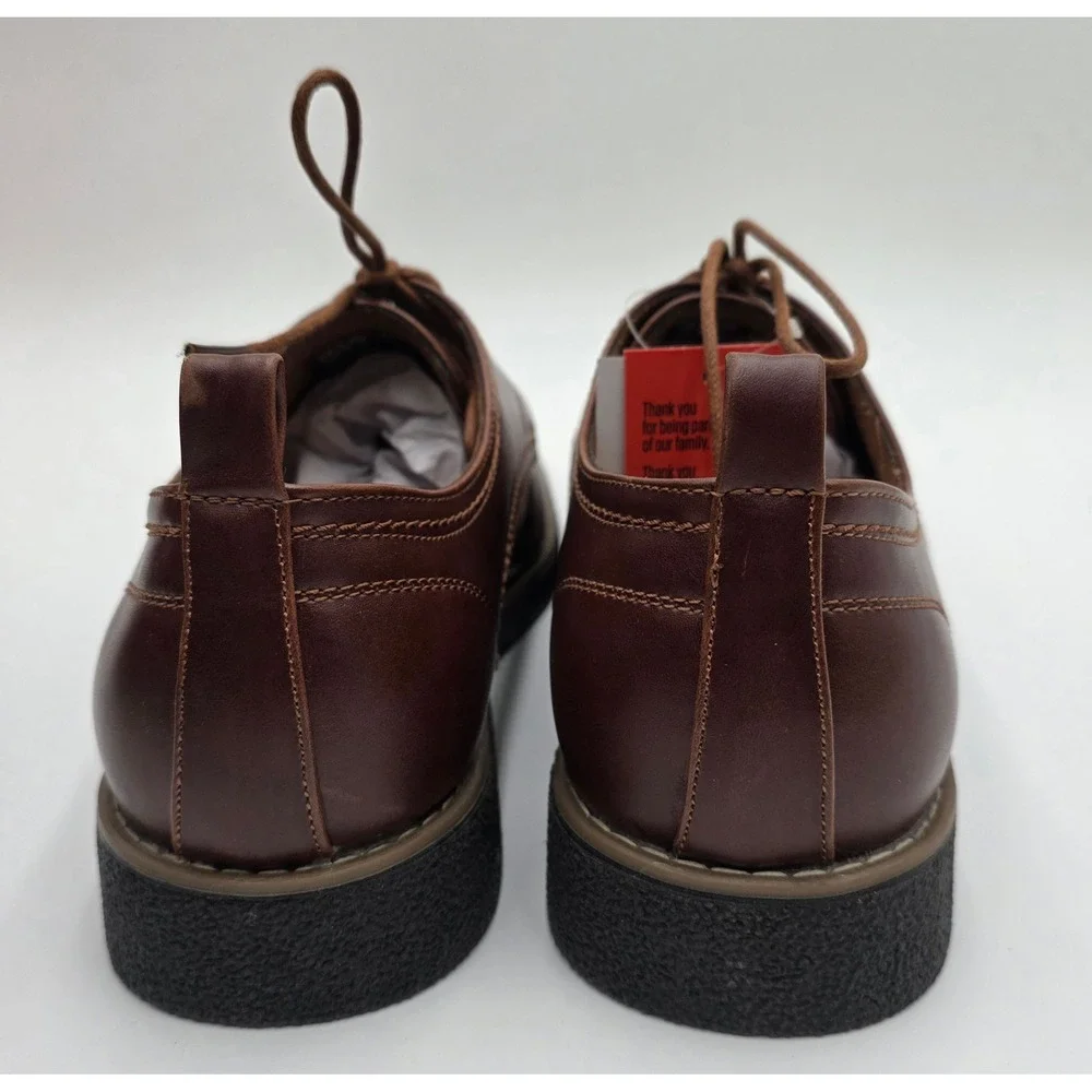 Deer Stags Highland Men's Oxford Dress Shoes Brown Memory Foam 10.5 M NEW